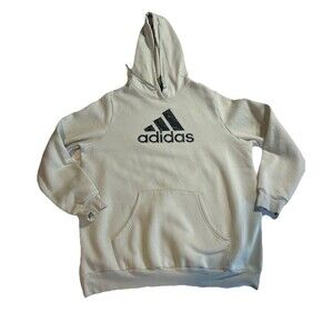 Adidas Pullover Hoodie Women’s Medium Linen Green Badge of Sport Leopard